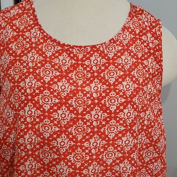 MICHAEL KORS sleevless orange blouse. Size large. 6" exposed zipper.‎ - Picture 2 of 9